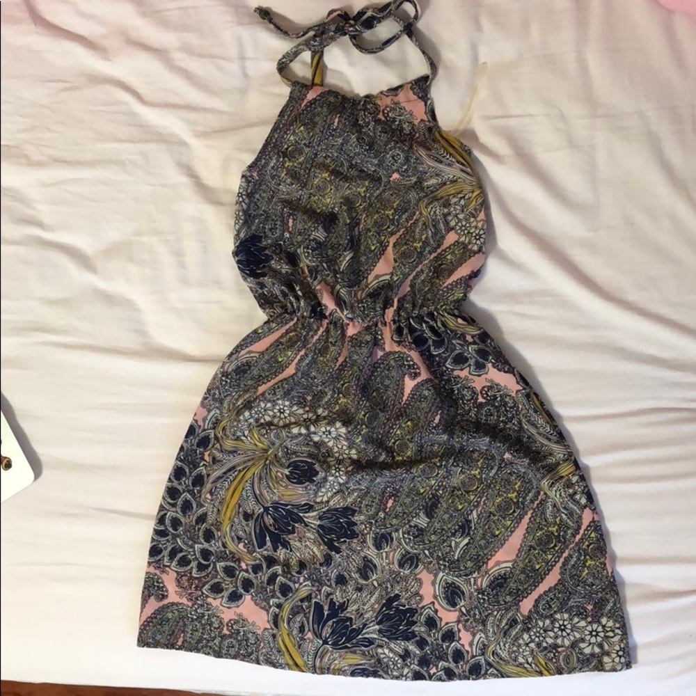 Floral halter dress
